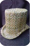 Top hat woven in common bulrush